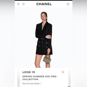 RARE Chanel 2021 Black Tweed peacoat/dress coat/jacket